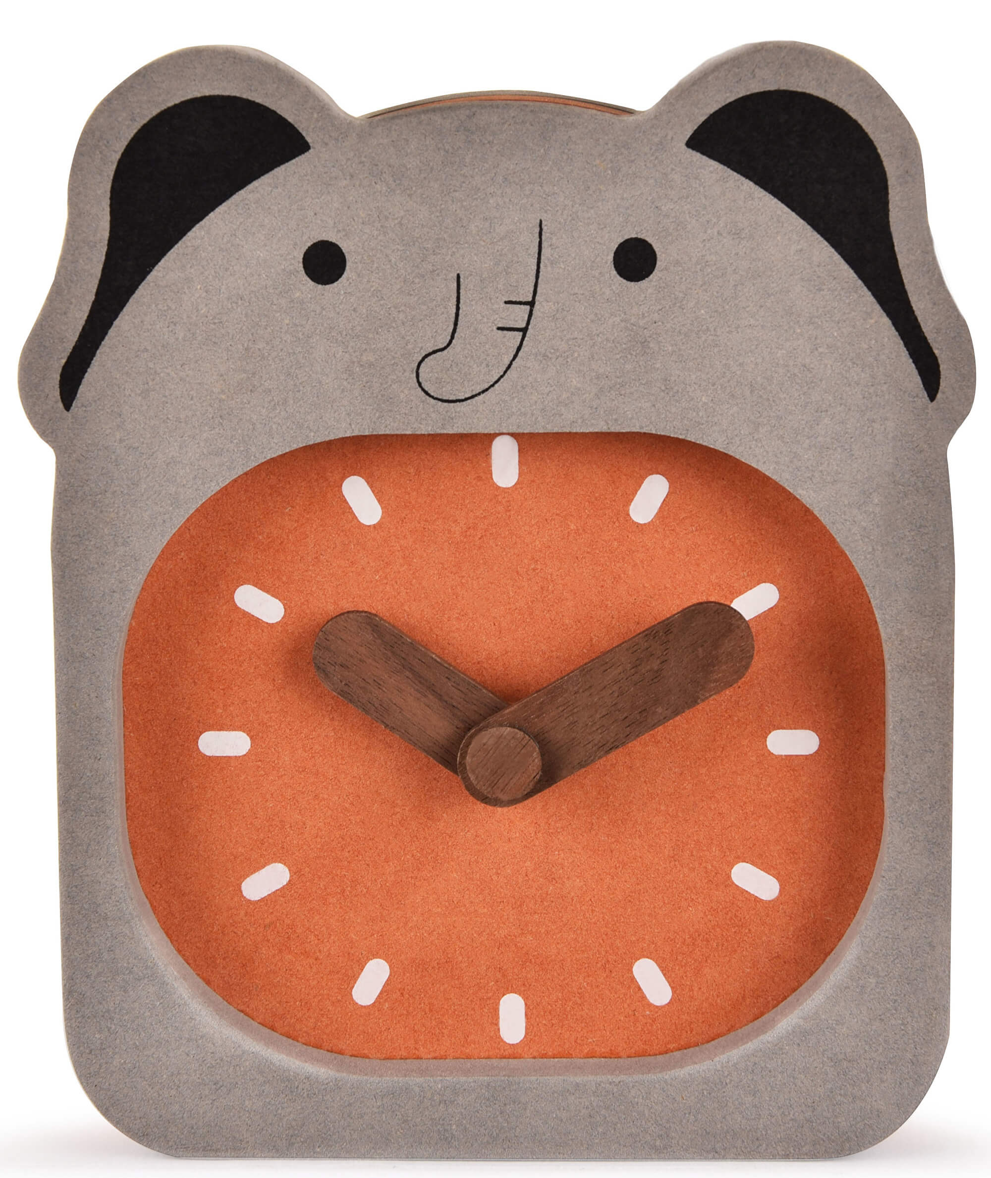 WeTime Dřevěné stolní hodiny s motivem slona