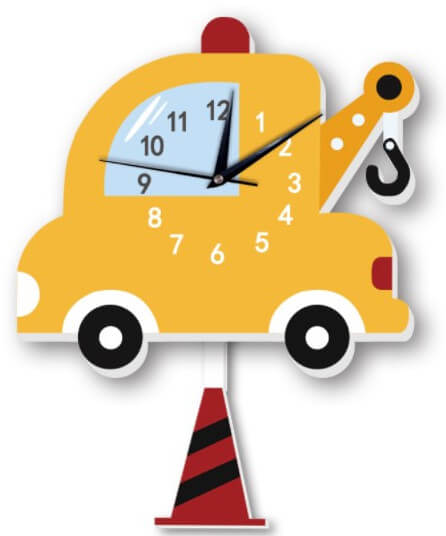 WeTime Nástěnné dřevěné hodiny - Auto