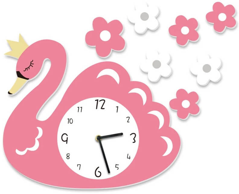 WeTime Nástěnné hodiny - Labuť