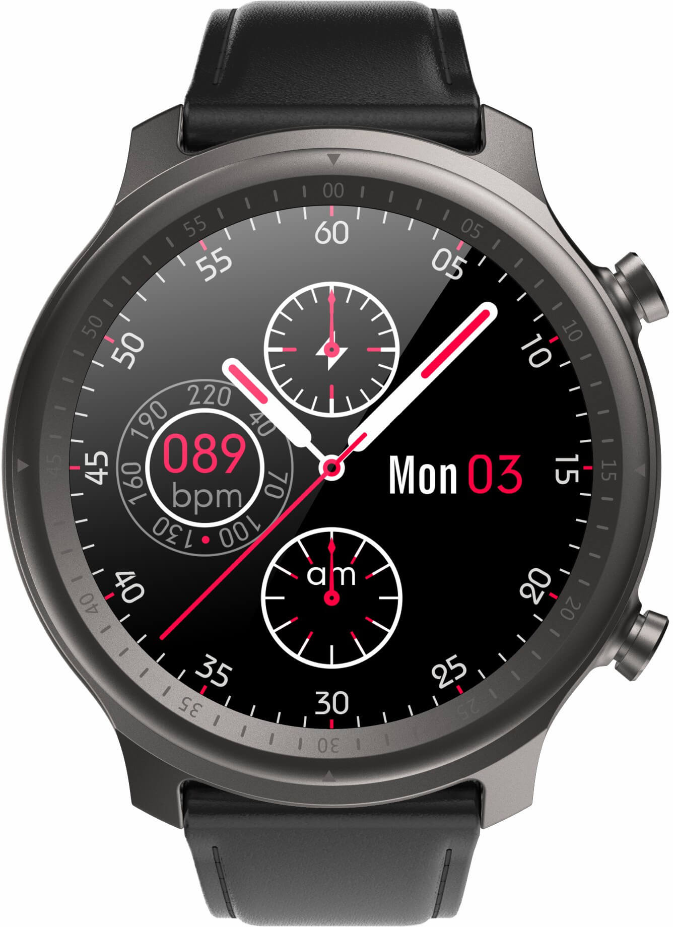 Wotchi Smartwatch W30BL - Black Leather