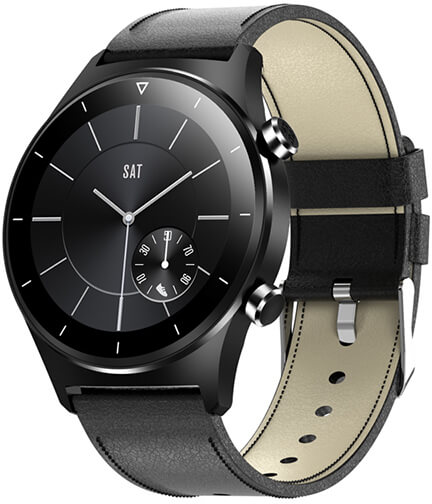 Wotchi Smartwatch W41BL - Black Leather