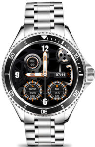 Wotchi Smartwatch W69SBK - Silver+Black - SLEVA