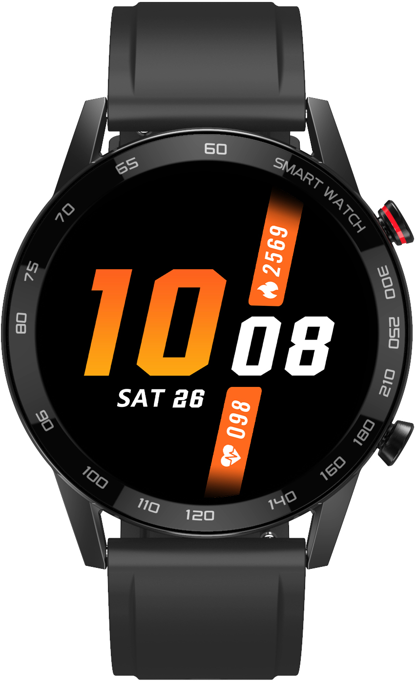 Wotchi Smartwatch WO95BKS - Black Silicon - SLEVA