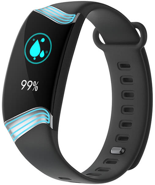 Wotchi Svítící fitness náramek WSB1-BS - Black Silver