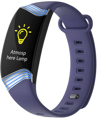 Wotchi Svítící fitness náramek WSB3-BSR - Blue Silver