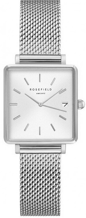 Rosefield The Mini Boxy XS White Sunray Mesh Silver QMWMS-Q038